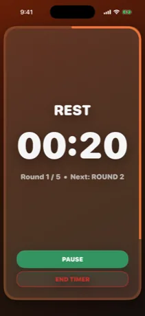 Rest phase, shown in orange