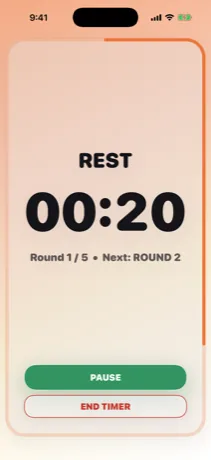 Rest phase, shown in orange